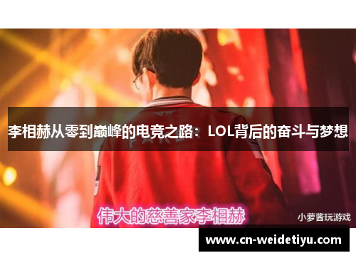 李相赫从零到巅峰的电竞之路：LOL背后的奋斗与梦想